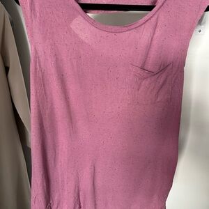 Lagaci Mauve Tank Top with Pocket Size Small